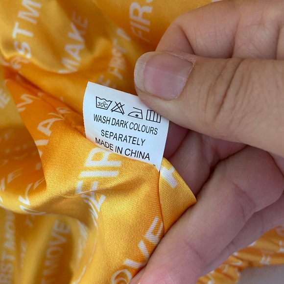 Bumble Dating App Corduroy Jacket Size Medium Tan Varsity Snap Front Lined - Picture 8 of 8